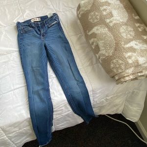 High right skinny jeans